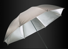 White/Silver 1 layer Umbrella