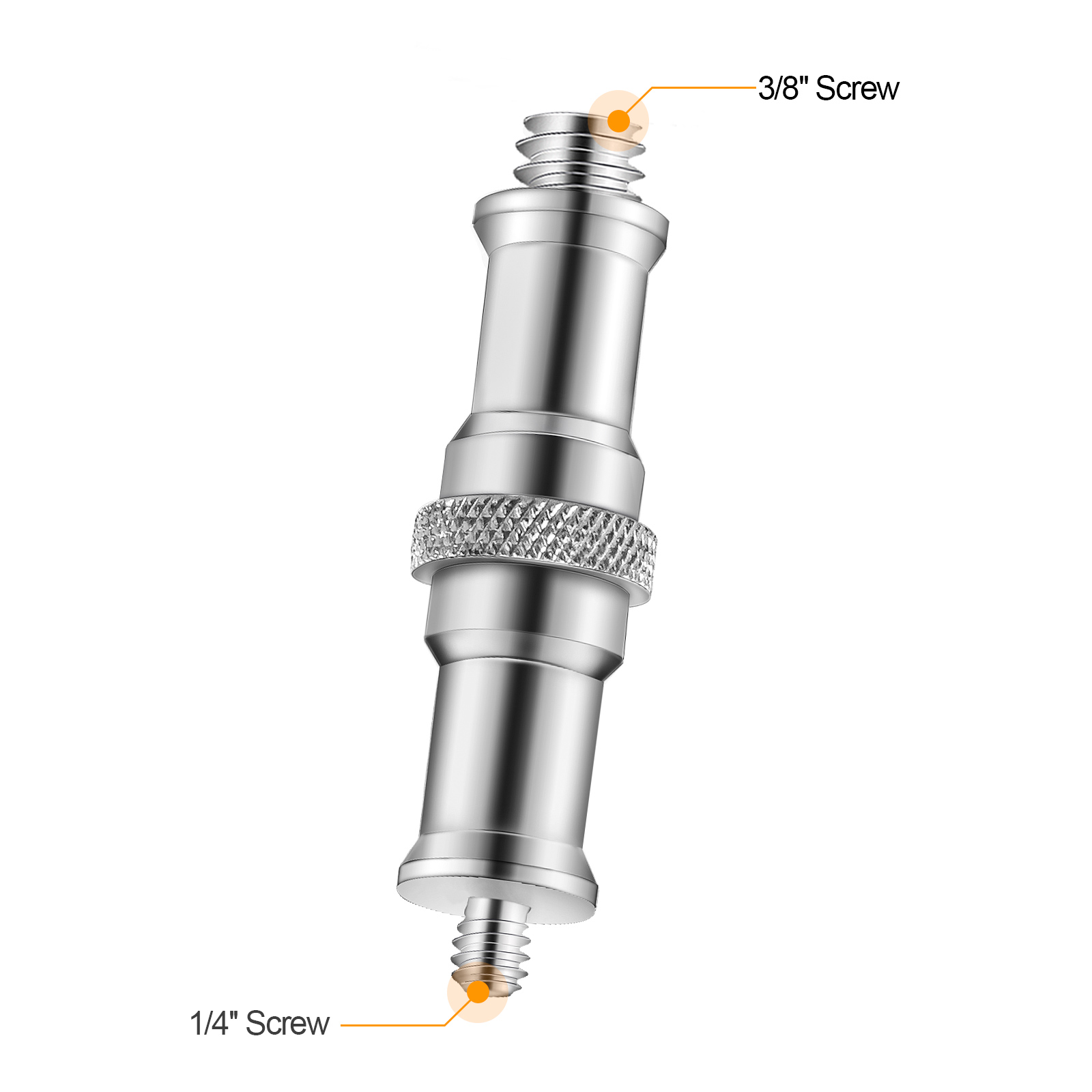 1/4 to 3/8 inch Metal Screw Adaper
